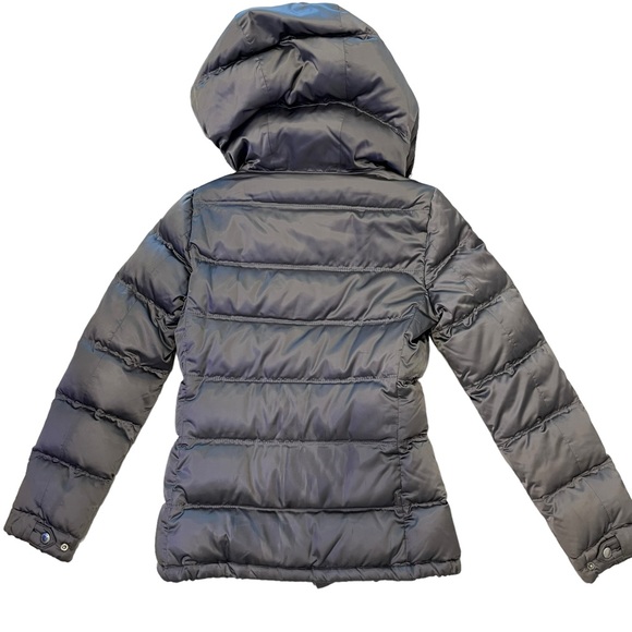 Prada Authentic Silver Gray Short Down Puffer Quilted Fox Fur Hood 40/XS $1500 - Picture 7 of 16